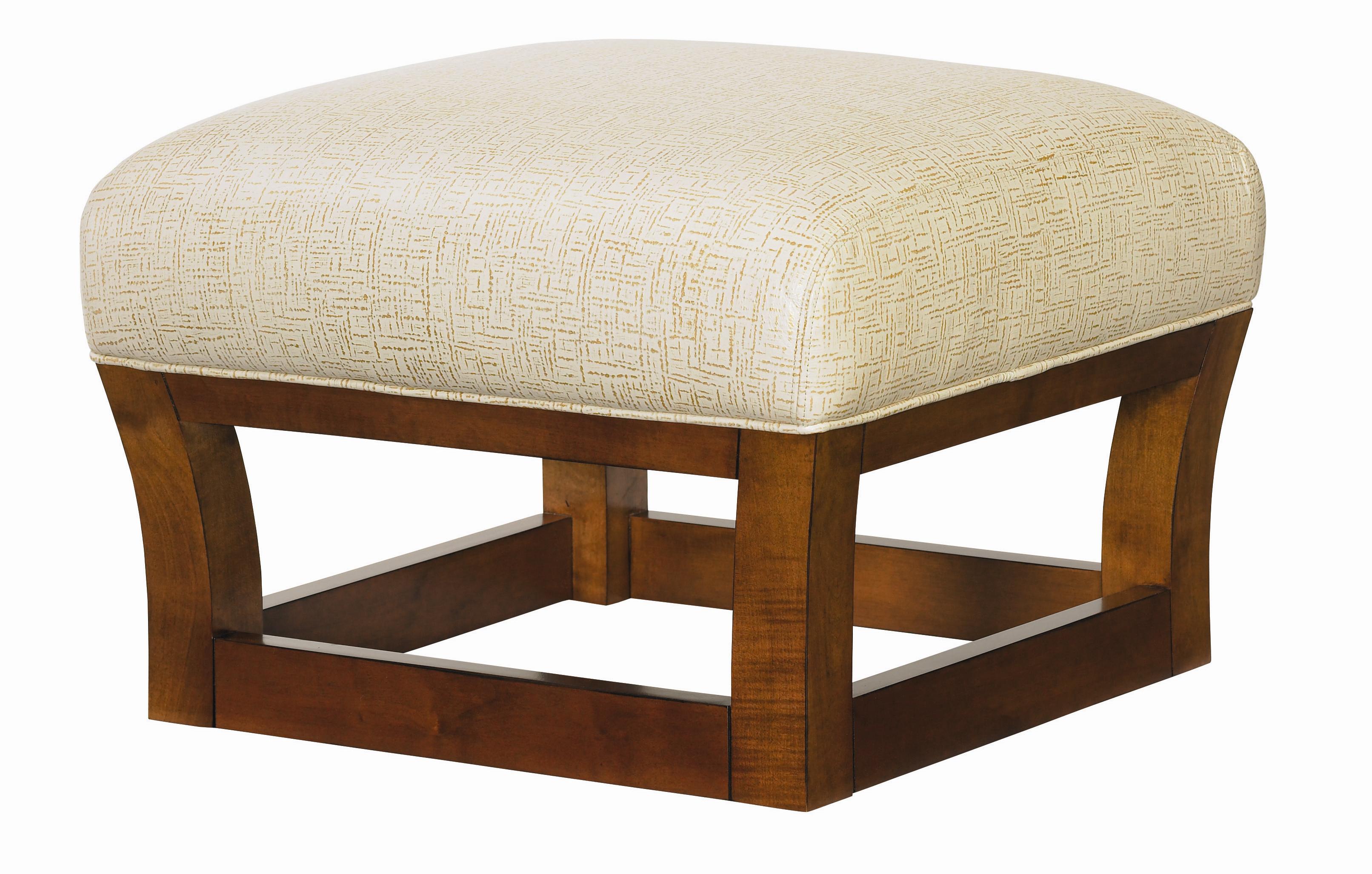 Tommy Bahama Home Ocean Club 1523 44 Fusion Ottoman with Contemporary Frame Base Belfort Furniture Ottomans